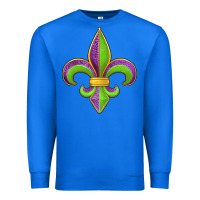True Royal mardi gras fleur de lis leopard Premium Sweatshirt - Jasminsmagicworld