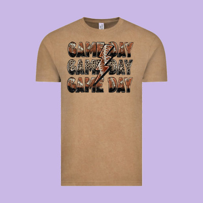 Game Day Game Day Football Lightning Bolt Vintage Tee Designed By Zillion Design Studio