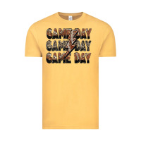 Vintage Mustard game day game day football lightning bolt Vintage Tee - Zillion Design Studio