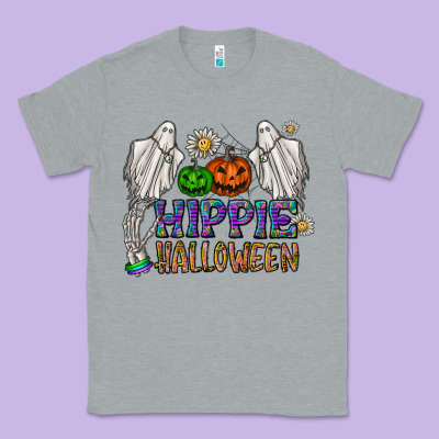 Hippie Halloween Classic Tee Designed By Cowhidedigitalart