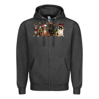 Charcoal Heather christmas chihuahua pitbull pug dachshund Zipper Hoodie - JahusDesignShop