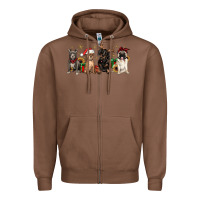 Chestnut christmas chihuahua pitbull pug dachshund Zipper Hoodie - JahusDesignShop