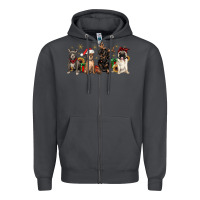 Smoke christmas chihuahua pitbull pug dachshund Zipper Hoodie - JahusDesignShop