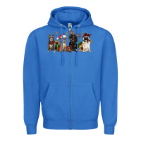 True Royal christmas chihuahua pitbull pug dachshund Zipper Hoodie - JahusDesignShop