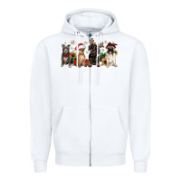 White christmas chihuahua pitbull pug dachshund Zipper Hoodie - JahusDesignShop
