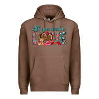 Chestnut all you need is love Premium Hoodie - NancyCooperArtShop
