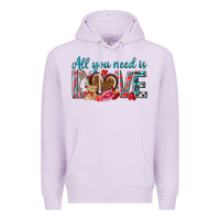 Lilac all you need is love Premium Hoodie - NancyCooperArtShop