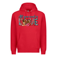 Red all you need is love Premium Hoodie - NancyCooperArtShop