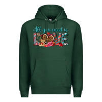 Sports Green all you need is love Premium Hoodie - NancyCooperArtShop