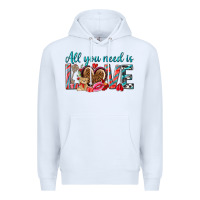 White all you need is love Premium Hoodie - NancyCooperArtShop