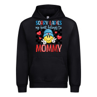 Black sorry ladies my heart belongs to mommy Urban Hoodie - LillyAllenDesigns