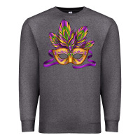 Charcoal Heather mardi gras carnival mask Premium Sweatshirt - Jasminsmagicworld