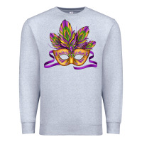 Heather Grey mardi gras carnival mask Premium Sweatshirt - Jasminsmagicworld