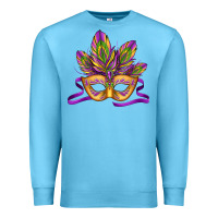 Ocean Blue mardi gras carnival mask Premium Sweatshirt - Jasminsmagicworld