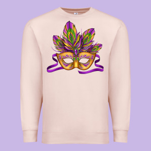 Mardi Gras Carnival Mask Premium Sweatshirt Designed By Jasminsmagicworld