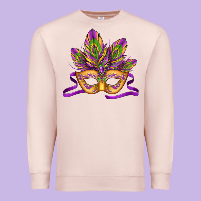 Mardi Gras Carnival Mask Premium Sweatshirt Designed By Jasminsmagicworld
