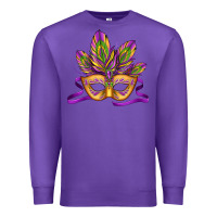 Purple mardi gras carnival mask Premium Sweatshirt - Jasminsmagicworld