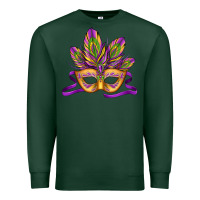 Sports Green mardi gras carnival mask Premium Sweatshirt - Jasminsmagicworld
