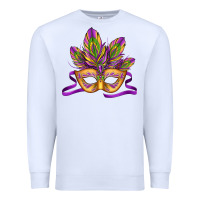 White mardi gras carnival mask Premium Sweatshirt - Jasminsmagicworld