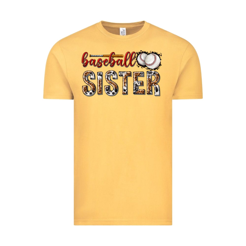 Baseball Sister With Leopard Vintage Tee by texasbilliewilder | Teevron