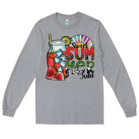 Heather Grey sweet summer time Long Sleeve Tee - SublimationCraftShop