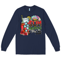 Navy sweet summer time Long Sleeve Tee - SublimationCraftShop