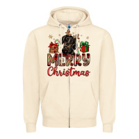 Sandshell merry christmas dachshund Zipper Hoodie - JahusDesignShop