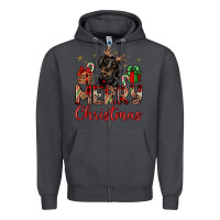 Smoke merry christmas dachshund Zipper Hoodie - JahusDesignShop