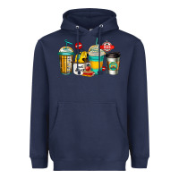 Navy school bus driver coffee cups Heavyweight Hoodie - Jasminsmagicworld