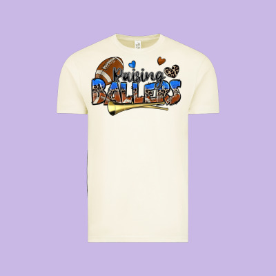 Raising Ballers Football Vintage Tee Designed By Zillion Design Studio