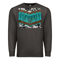 Smoke western cowhide leopard turquoise fringed Premium Sweatshirt - BarkalooDesign