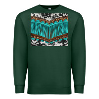 Sports Green western cowhide leopard turquoise fringed Premium Sweatshirt - BarkalooDesign