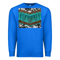 True Royal western cowhide leopard turquoise fringed Premium Sweatshirt - BarkalooDesign