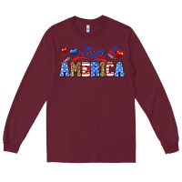 Burgundy Western America Long Sleeve Tee - Neo Western