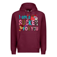 Burgundy i am a sucker for you Premium Hoodie - NancyCooperArtShop