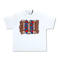White football brushstroke Urban Heavy Tee - Zillion Design Studio