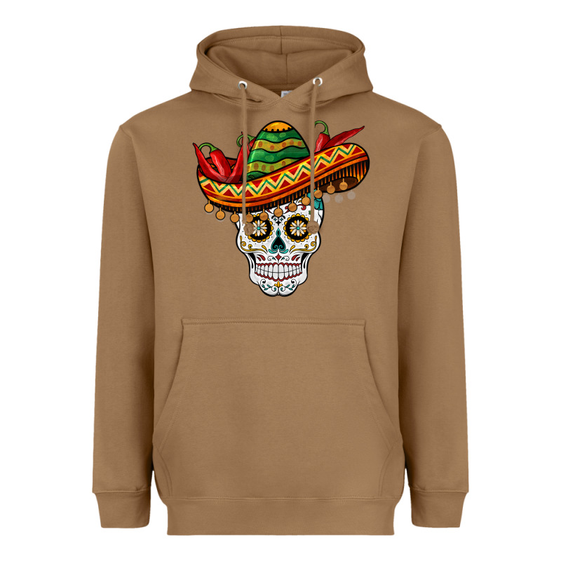 Cinco De Mayo Sombrero Skull Heavyweight Hoodie by BarkalooDesign | Teevron