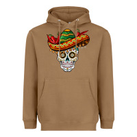 Toasted Coconut cinco de mayo sombrero skull Heavyweight Hoodie - BarkalooDesign