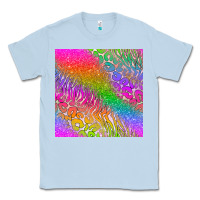 Dusty Blue neon glitter leopard seamless pattern Classic Tee - BundleAndBundleShop