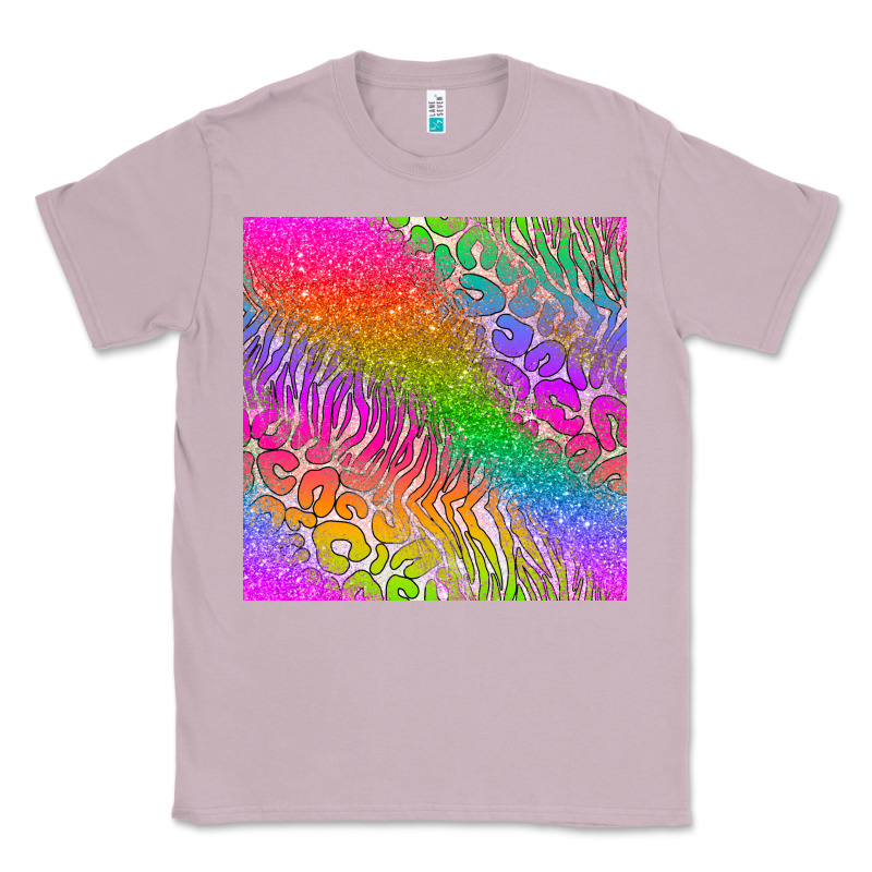 Neon Glitter Leopard Seamless Pattern Classic Tee by BundleAndBundleShop | Teevron