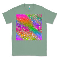 Sage neon glitter leopard seamless pattern Classic Tee - BundleAndBundleShop