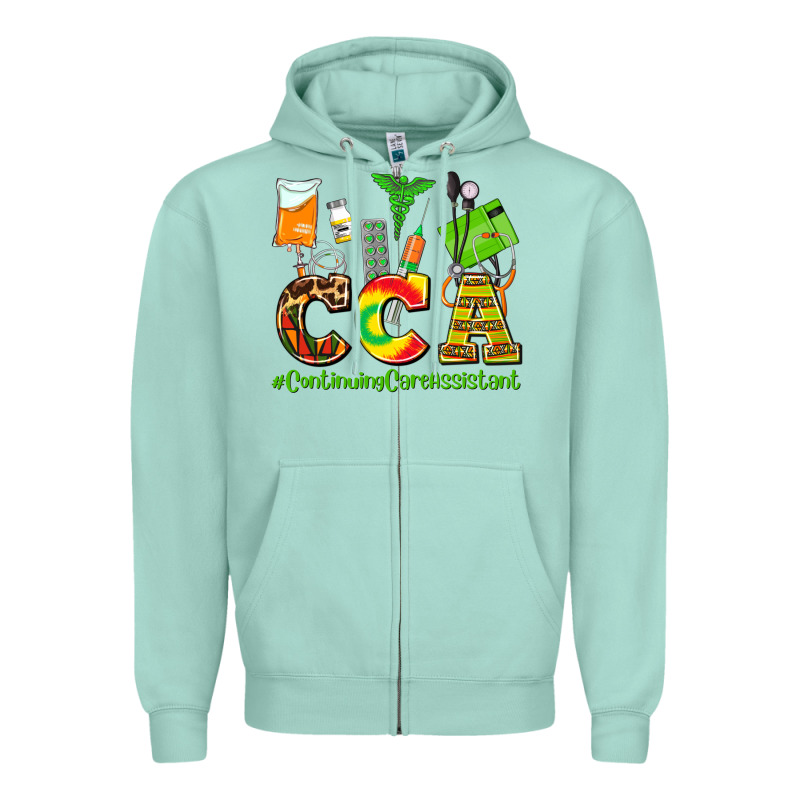 Cca  Countinuing Care Assistant Juneteenth Zipper Hoodie by AdoDesignShop | Teevron