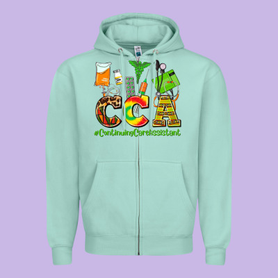 Cca  Countinuing Care Assistant Juneteenth Zipper Hoodie Designed By Adodesignshop