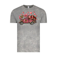Cloud Rock Love Truck With Roses And Leopard Vintage Tee - RanaPortraitStore