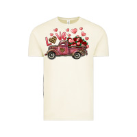 Vintage Arctic Love Truck With Roses And Leopard Vintage Tee - RanaPortraitStore