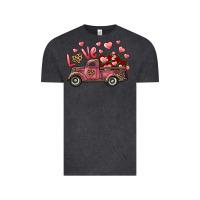 Vintage Black Love Truck With Roses And Leopard Vintage Tee - RanaPortraitStore