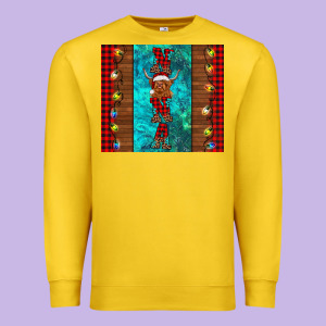 Nana Highland Cow Christmas Premium Sweatshirt Designed By Barkaloodesign