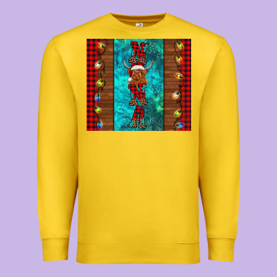 Nana Highland Cow Christmas Premium Sweatshirt Designed By Barkaloodesign