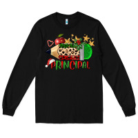 Black christmas principal pencil Long Sleeve Tee - FaDigitalArtStudio