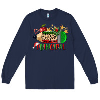 Navy christmas principal pencil Long Sleeve Tee - FaDigitalArtStudio